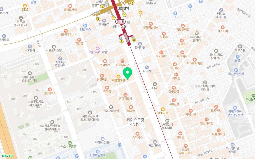 젤리 몬스터 코인 노래연습장 · 서울특별시 서초구 서초대로77길 48 공간더하기 강남타워 2층