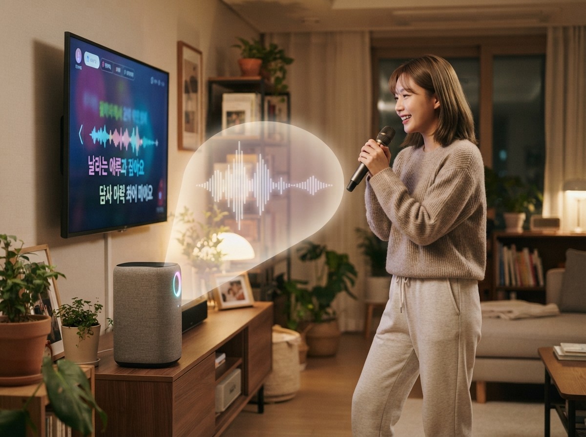 AI 스피커를 통한 자동 음역대 조절 — 최근 출시되는 가전제품에는 보컬을 분리하고 키를 자동 조절해주는 기능이 포함되어 기기를 다루기 편해졌다.