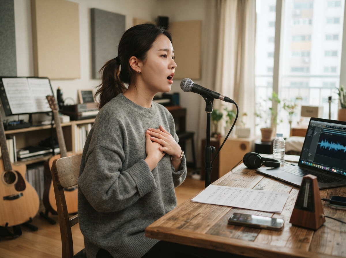 꾸준한 발성 연습으로 음역대를 넓히는 보컬 트레이닝