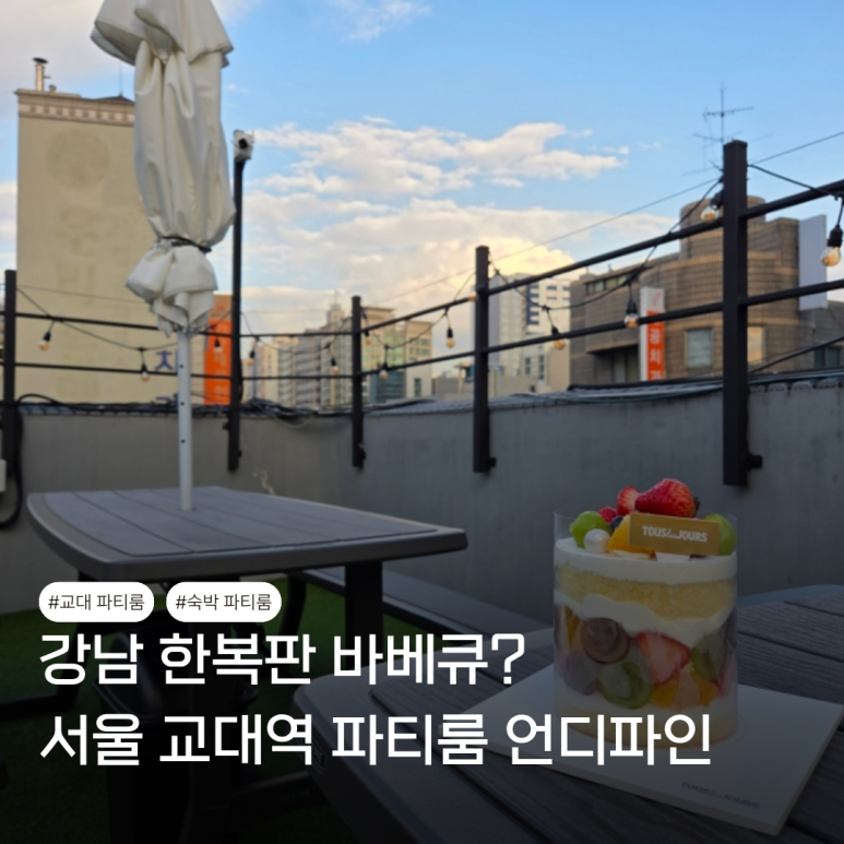 강남 루프탑에서 바베큐와 서울 노래방 숙박까지 즐기는 교대역 언디파인